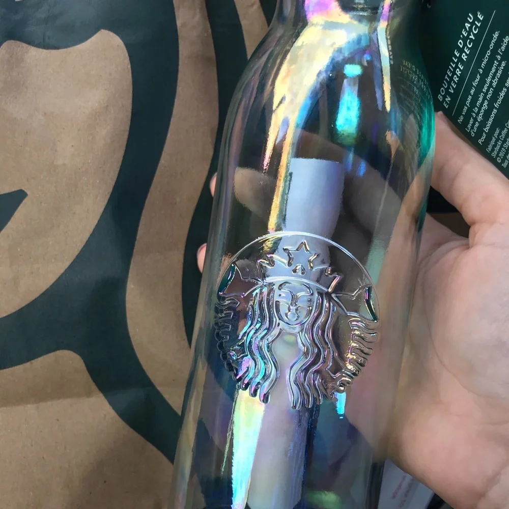 NWT STARBUCKS DICHROIC GLASS BOTTLE - Picture 3 of 3